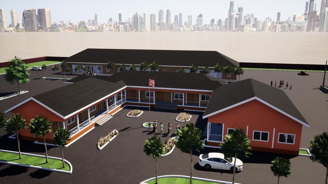 School rendering — classroom wing